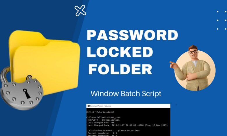 قفل کردن فولدرهای ویندوز بدون نرمافزار | ترفند ساده با Batch Script