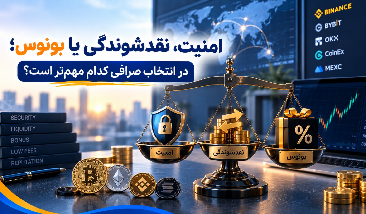 امنیت، نقدشوندگی یا بونوس؛ در انتخاب صرافی کدام مهم‌تر است؟